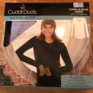 CuddlDuds Fleece leggings and long sleeve shirt